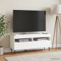 Preview: ARDEBO.de - LED-TV-Schrank ZWOLLE 100 x 35 x 43 cm Weiß Holzwerkstoff