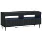 Preview: LED-TV-Schrank ZWOLLE 100 x 35 x 43 cm Schwarz Holzwerkstoff