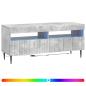 Preview: LED-TV-Schrank ZWOLLE 100 x 35 x 43 cm Betongrau Holzwerkstoff
