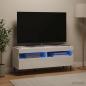 Preview: ARDEBO.de - LED-TV-Schrank ZWOLLE 100 x 35 x 43 cm Hochglanz Weiß