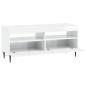 Preview: LED-TV-Schrank ZWOLLE 100 x 35 x 43 cm Hochglanz Weiß