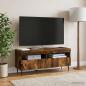 Preview: ARDEBO.de - LED-TV-Schrank ZWOLLE 100 x 35 x 43 cm Raucheiche Holzwerkstoff