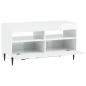 Preview: LED-TV-Schrank ZWOLLE 81 x 35 x 43 cm Hochglanz Weiß