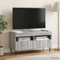 Preview: ARDEBO.de - LED-TV-Schrank ZWOLLE 81 x 35 x 43 cm Sonoma-Grau Holzwerkstoff