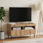 Preview: ARDEBO.de - LED-TV-Schrank ZWOLLE 81 x 35 x 43 cm Artisan-Eiche