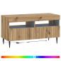 Preview: LED-TV-Schrank ZWOLLE 81 x 35 x 43 cm Artisan-Eiche