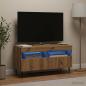 Preview: LED-TV-Schrank ZWOLLE 81 x 35 x 43 cm Artisan-Eiche