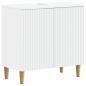 Preview: ARDEBO.de - Waschbeckenschrank ARNHEM Weiß 59,5 x 31,5 x 59 cm
