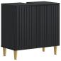 Preview: ARDEBO.de - Waschbeckenschrank ARNHEM Schwarz 59,5 x 31,5 x 59 cm