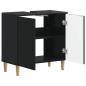 Preview: Waschbeckenschrank ARNHEM Schwarz 59,5 x 31,5 x 59 cm