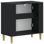 Preview: Waschbeckenschrank ARNHEM Schwarz 59,5 x 31,5 x 59 cm