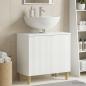 Preview: ARDEBO.de - Waschbeckenschrank ARNHEM Hochglanz Weiß 59,5 x 31,5 x 59 cm