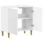 Preview: Waschbeckenschrank ARNHEM Hochglanz Weiß 59,5 x 31,5 x 59 cm