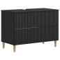 Preview: ARDEBO.de - Waschbeckenschrank ARNHEM Schwarz 82 x 41 x 59 cm Holzwerkstoff