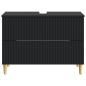 Preview: Waschbeckenschrank ARNHEM Schwarz 82 x 41 x 59 cm Holzwerkstoff