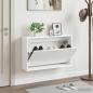 Preview: ARDEBO.de - Wandmontierter Schuhschrank ARNHEM 71 x 17 x 43 cm Weiß