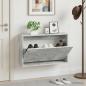 Preview: ARDEBO.de - Wandmontierter Schuhschrank ARNHEM 71 x 17 x 43 cm Betongrau