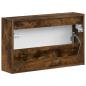 Preview: Wandmontierter Schuhschrank ARNHEM 71 x 17 x 43 cm Raucheiche