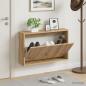 Preview: ARDEBO.de - Wandmontierter Schuhschrank ARNHEM 71 x 17 x 43 cm