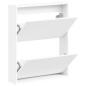 Preview: Wandmontierter Schuhschrank ARNHEM 71 x 17 x 86 cm Weiß