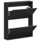 Preview: Wandmontierter Schuhschrank ARNHEM 71 x 17 x 86 cm Schwarz