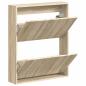 Preview: Wandmontierter Schuhschrank ARNHEM 71 x 17 x 86 cm Sonoma-Eiche