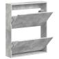 Preview: Wandmontierter Schuhschrank ARNHEM 71 x 17 x 86 cm Betongrau