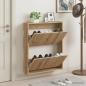 Preview: ARDEBO.de - Wandmontierter Schuhschrank ARNHEM 71 x 17 x 86 cm