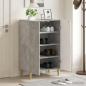 Preview: ARDEBO.de - Schuhschrank ARNHEM 59,5 x 39,5 x 90 cm Holzwerkstoff Betongrau