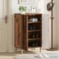 Preview: ARDEBO.de - Schuhschrank ARNHEM 59,5 x 39,5 x 90 cm Holzwerkstoff Altholz