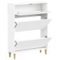 Preview: Schuhschrank ARNHEM 78 x 24 x 103 cm Holzwerkstoff Weiß