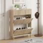 Preview: ARDEBO.de - Schuhschrank ARNHEM 78 x 24 x 103 cm Holzwerkstoff Sonoma-Eiche