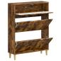 Preview: Schuhschrank ARNHEM 78 x 24 x 103 cm Holzwerkstoff Räuchereiche