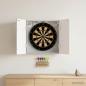 Preview: ARDEBO.de - Dartboard Schrank ARNHEM Betongrau 52,5 x 10,5 x 53,5 cm