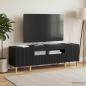 Preview: ARDEBO.de - LED-TV-Schrank ARNHEM 153 x 35 x 43 cm Schwarz Holzwerkstoff