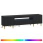 Preview: LED-TV-Schrank ARNHEM 153 x 35 x 43 cm Schwarz Holzwerkstoff