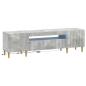 Preview: ARDEBO.de - LED-TV-Schrank Betongrau Holzwerkstoff