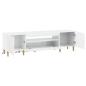 Preview: LED-TV-Schrank ARNHEM 153 x 35 x 43 cm Hochglanz Weiß