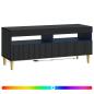 Preview: LED-TV-Schrank ARNHEM 100 x 35 x 43 cm Schwarz Holzwerkstoff