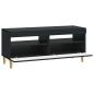 Preview: LED-TV-Schrank ARNHEM 100 x 35 x 43 cm Schwarz Holzwerkstoff