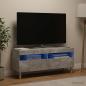 Preview: ARDEBO.de - LED-TV-Schrank ARNHEM 100 x 35 x 43 cm Betongrau Holzwerkstoff