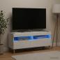 Preview: ARDEBO.de - LED-TV-Schrank ARNHEM 100 x 35 x 43 cm Hochglanz Weiß