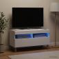 Preview: ARDEBO.de - LED-TV-Schrank ARNHEM 81 x 35 x 43 cm Weiß Holzwerkstoff