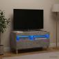 Preview: ARDEBO.de - LED-TV-Schrank ARNHEM 81 x 35 x 43 cm Betongrau Holzwerkstoff