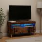 Preview: ARDEBO.de - LED-TV-Schrank ARNHEM 81 x 35 x 43 cm Altholz Holzwerkstoff