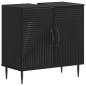 Preview: Waschbeckenschrank HAARLEM Schwarz 59,5 x 31,5 x 59 cm