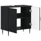 Preview: Waschbeckenschrank HAARLEM Schwarz 59,5 x 31,5 x 59 cm