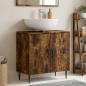 Preview: ARDEBO.de - Waschbeckenschrank HAARLEM Raucheiche 59,5 x 31,5 x 59 cm