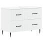 Preview: ARDEBO.de - Waschbeckenschrank HAARLEM Weiß 82 x 41 x 58,5 cm Holzwerkstoff
