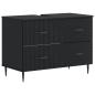 Preview: ARDEBO.de - Waschbeckenschrank HAARLEM Schwarz 82 x 41 x 58,5 cm